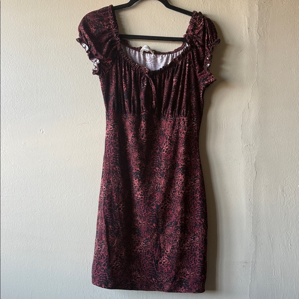 Brown, Red and Black Milk Maid Mini Dress